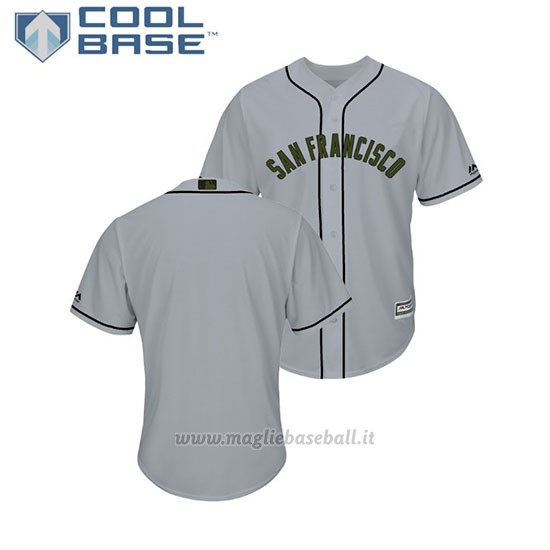 Maglia Baseball Uomo San Francisco Giants 2018 Dia de los Caidos Cool Base Grigio